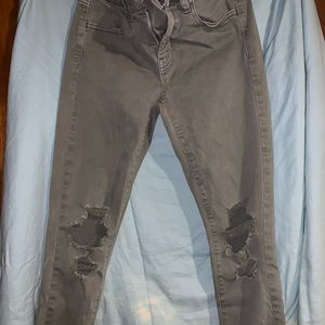 Green Distressed Jeans